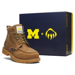 Wolverine X Valiant University Of Michigan Floorhand Moc Toe Work Boot