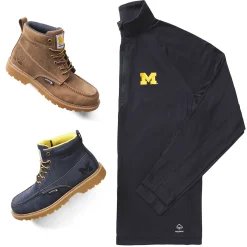 Wolverine X Valiant University Of Michigan Sun-Stop Eco Half Zip